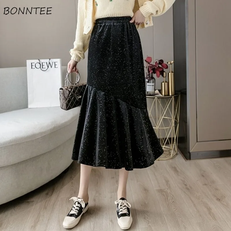 Skirts Women Soft High Elastic Solid Loose Empire A-line Simple Korean Style Retro French All-match Autumn Fashion Leisure Lady
Skirts Women Soft High Elastic Solid Loose Empire A-line Simple Korean Style Retro French All-match Autumn Fashion Leisure Lady