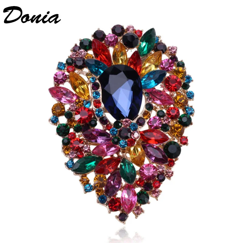 Donia jewelry Fashion hot brooch color glass brooch large crystal glass brooch women's clothing accessories six-color scarf pin
Donia jewelry Fashion hot brooch color glass brooch large crystal glass brooch women's clothing accessories six-color scarf pin