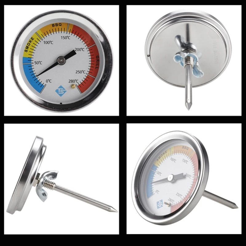 0-280 Kitchen Thermometer Stainless Steel Barbecue BBQ Smoker Grill Oven Temperature Gauge Cooking Tools
0-280 Kitchen Thermometer Stainless Steel Barbecue BBQ Smoker Grill Oven Temperature Gauge Cooking Tools