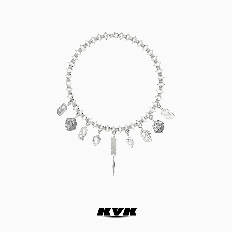 KVK youth has your series of luxury design sense chain female multi element trace raw Stone Pendant Necklace
KVK youth has your series of luxury design sense chain female multi element trace raw Stone Pendant Necklace