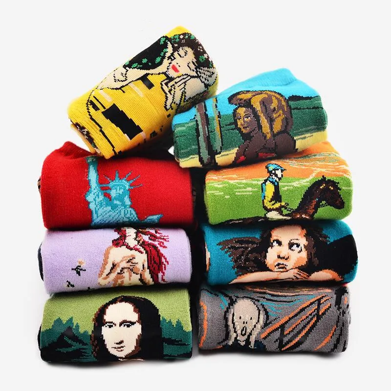 Oil Painting Art Happy Socks Men Women Patterned Funny Socks Design Van Gogh Socks Winter Fashion Retro Sox Novelty Famous Oil
Oil Painting Art Happy Socks Men Women Patterned Funny Socks Design Van Gogh Socks Winter Fashion Retro Sox Novelty Famous Oil