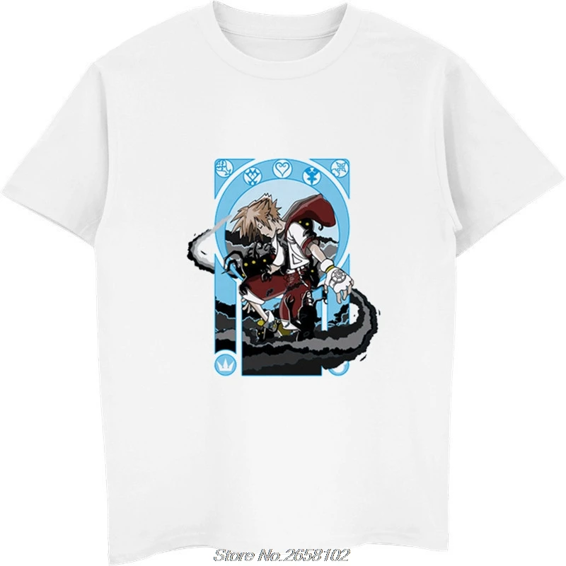 Футболка мужская с принтом Kingdom Hearts, модная тенниска без сердцебиения, модная майка белого цвета в стиле Харадзюку, уличная одежда, на лето
Футболка мужская с принтом Kingdom Hearts, модная тенниска без сердцебиения, модная майка белого цвета в стиле Харадзюку, уличная одежда, на лето