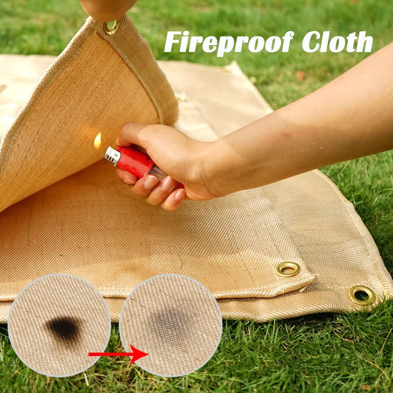 80x100CM Welding Blanket Fiberglass High Temperature Resistance Fireproof Cloth Fire Suppression Blanket For Camping Kitchen Out 
80x100CM Welding Blanket Fiberglass High Temperature Resistance Fireproof Cloth Fire Suppression Blanket For Camping Kitchen Out