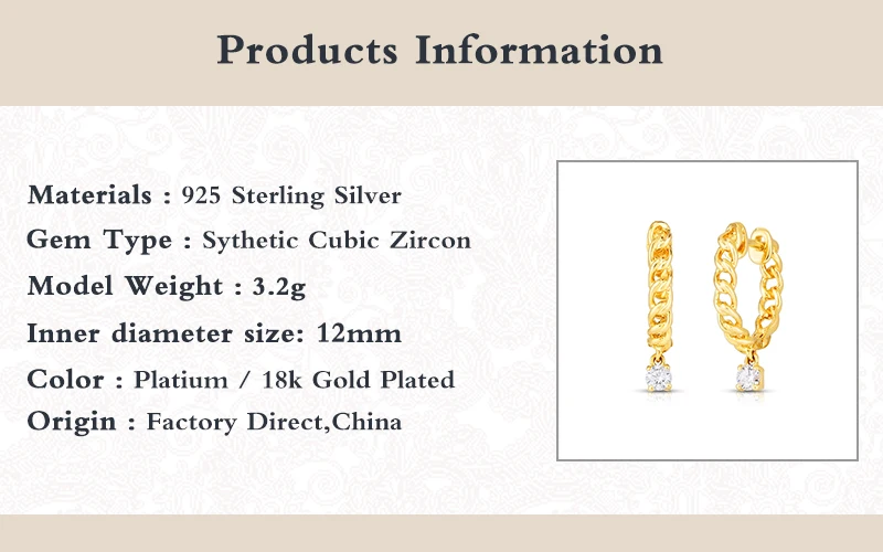 Aide 2021 Fashion Jewelry Gift 925 Sterling Silver Huggie Earrings Hollow Irregular Piercing Chain Zircon Hoop Earring For Women
Aide 2021 Fashion Jewelry Gift 925 Sterling Silver Huggie Earrings Hollow Irregular Piercing Chain Zircon Hoop Earring For Women