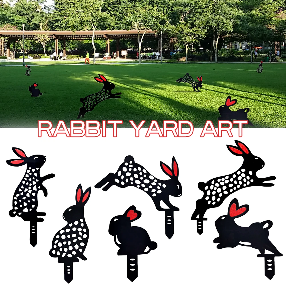 DIY Art Rabbit Garden Art Bunny Silhouette Stake Black Bunny Rabbit Garden Stake Yard Art for Lawn Outdoor Patio Home New
DIY Art Rabbit Garden Art Bunny Silhouette Stake Black Bunny Rabbit Garden Stake Yard Art for Lawn Outdoor Patio Home New