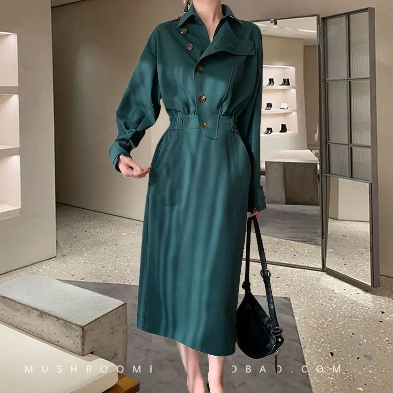 Spring Autumn Dress For Women Plus Size Fashion Retro Female Elegant Shirt Dresses Elastic Waist Slim Button Vestidos 5XL r09
Spring Autumn Dress For Women Plus Size Fashion Retro Female Elegant Shirt Dresses Elastic Waist Slim Button Vestidos 5XL r09