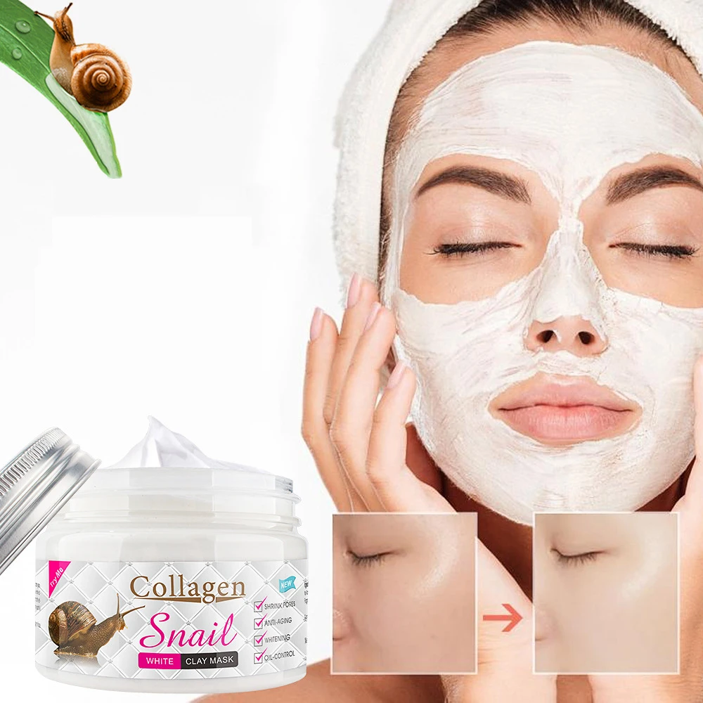 Snail White Clay Face Mask Whitening Moisturizing Oil-Control Shrink Pores Anti-Aging Deep Cleaning Blackhead Face Skin Care
Snail White Clay Face Mask Whitening Moisturizing Oil-Control Shrink Pores Anti-Aging Deep Cleaning Blackhead Face Skin Care