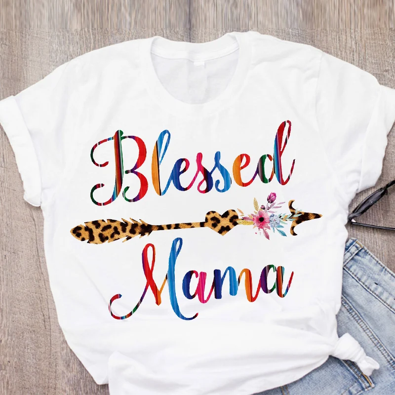 Mom Life Leopard Arrow Blessed Mother Printed T Shirt Street Short Sleeved Women's T-shirt Letter Harajuku Female Summer Top Tee
Mom Life Leopard Arrow Blessed Mother Printed T Shirt Street Short Sleeved Women's T-shirt Letter Harajuku Female Summer Top Tee
