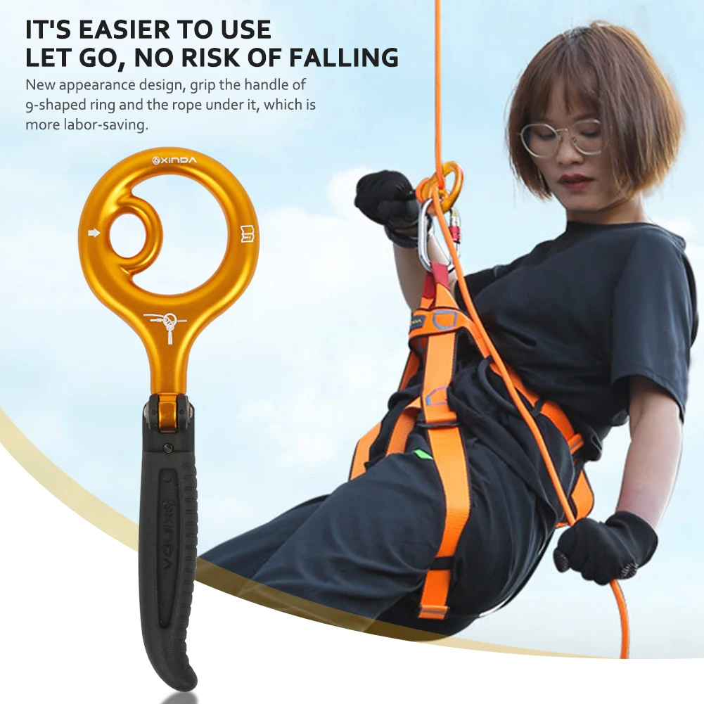 Rock Climbing 9-Ring Rigging Descender 22kN Rock Climbing Cable Descent Device Aluminum Downhill Rappelling Equipment
Rock Climbing 9-Ring Rigging Descender 22kN Rock Climbing Cable Descent Device Aluminum Downhill Rappelling Equipment