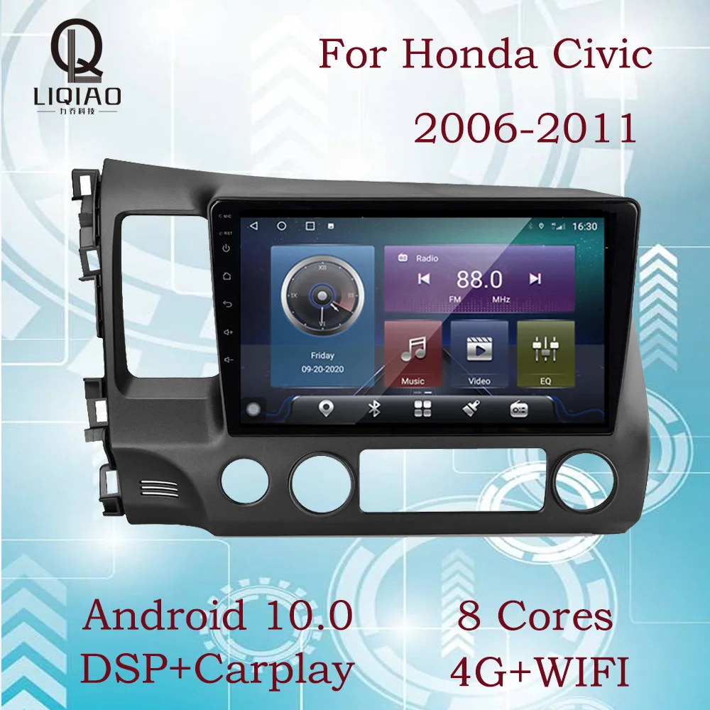 Автомагнитола LIQIAO, Android 10, мультимедийный видеоплеер для Honda Civic 2006-2011, левый руль, 48EQ DSP 10,1 дюйма, Blu-Ray IPS экран
Автомагнитола LIQIAO, Android 10, мультимедийный видеоплеер для Honda Civic 2006-2011, левый руль, 48EQ DSP 10,1 дюйма, Blu-Ray IPS экран