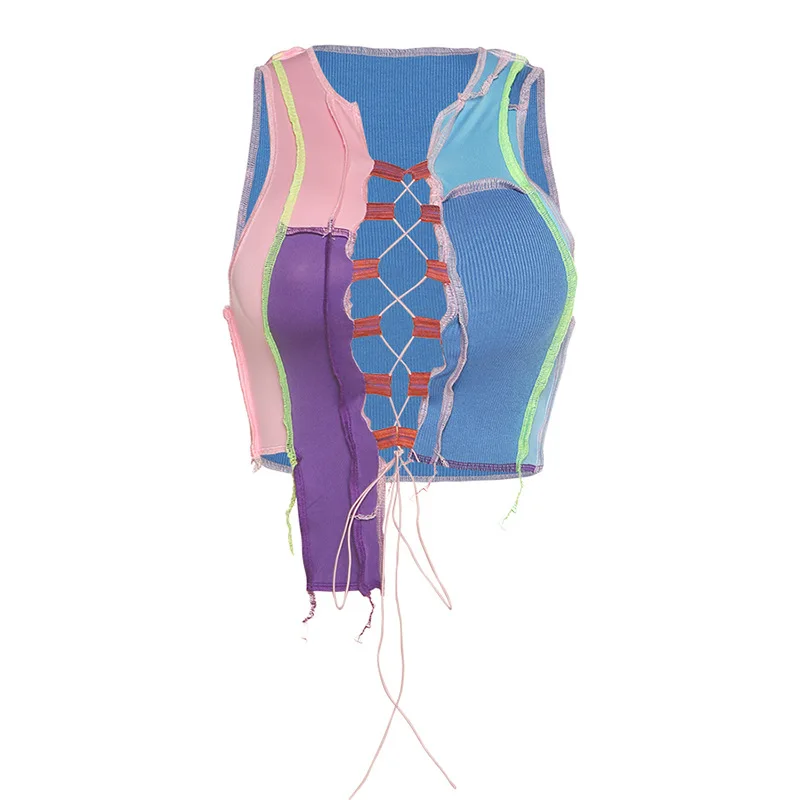 Sexy Colorful Hollow Out Camisole Women Punk Style Ribbed Knitting Crop Tops Club Party Wear Tank Top Vest Female
Sexy Colorful Hollow Out Camisole Women Punk Style Ribbed Knitting Crop Tops Club Party Wear Tank Top Vest Female