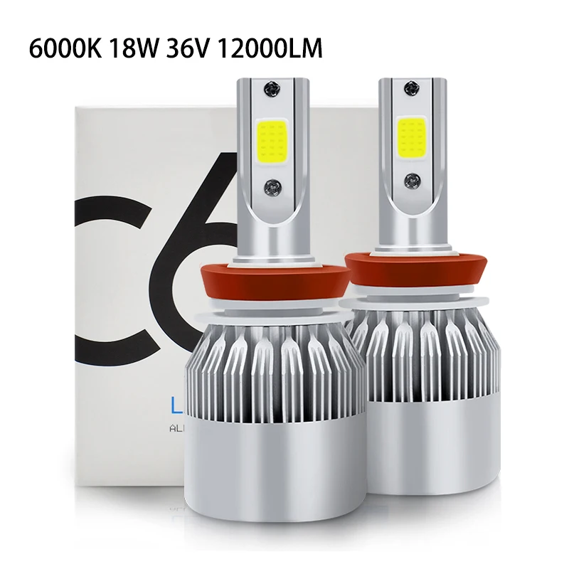 2PCS H1 H3 Led Headlight Bulbs Hh4 LED Car Lights C6 H4 880 H11 HB3 9005 h7 9006 H13 6000K 18W 36V 12000LM Auto Headlamps S2
2PCS H1 H3 Led Headlight Bulbs Hh4 LED Car Lights C6 H4 880 H11 HB3 9005 h7 9006 H13 6000K 18W 36V 12000LM Auto Headlamps S2
