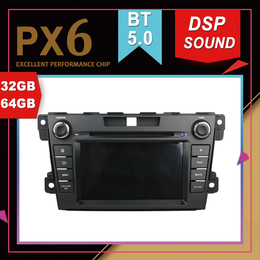 PX6 Отличная производительность Android 9 0 Автомобильный мультимедийный GPS для MAZDA CX 7