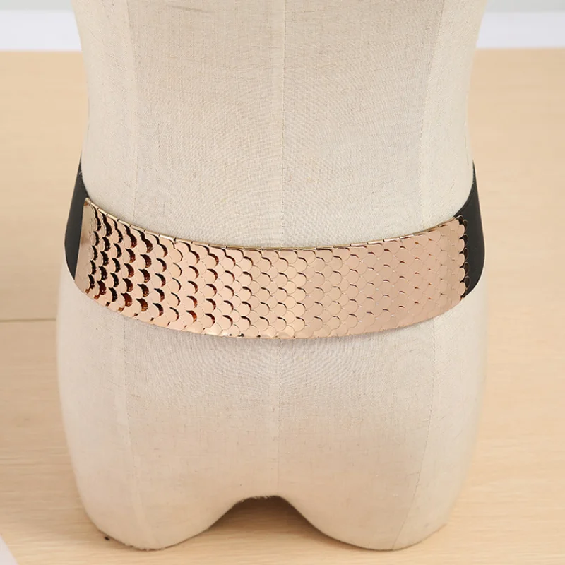 Ladies Elastic Waistband Luxury Wide Belts For Women Fish Scale Belt Four Seasons All-match Dress Accessories Waist Strap Corset
Ladies Elastic Waistband Luxury Wide Belts For Women Fish Scale Belt Four Seasons All-match Dress Accessories Waist Strap Corset