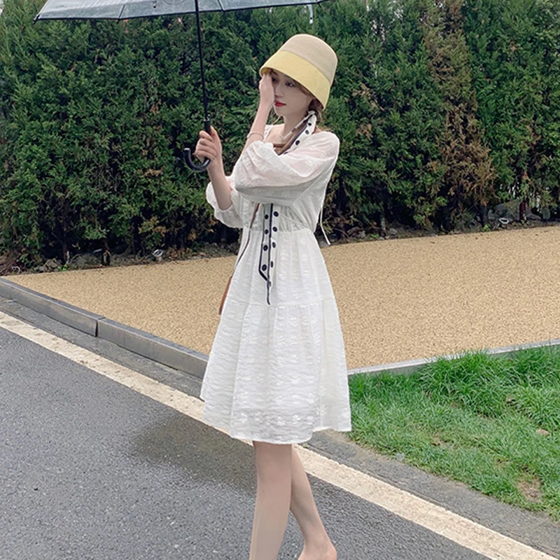 Women Kawaii V-Neck Fairy Party Foral Dresses One Piece Dress Female Beach Design Korean 2021 Summer Sweet Vintage Mini Dress
Women Kawaii V-Neck Fairy Party Foral Dresses One Piece Dress Female Beach Design Korean 2021 Summer Sweet Vintage Mini Dress