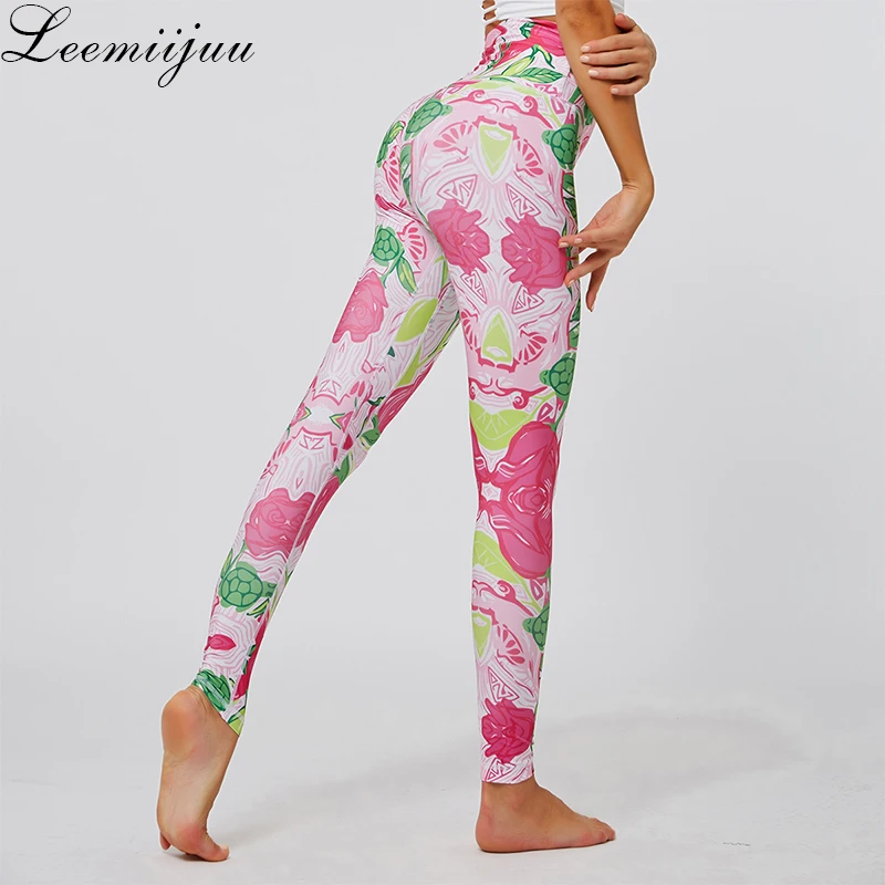 LEEMIIJUU Floral Print Women Yoga Pants High Waist Fitness Leggings Running Gym Pants Women Colorful Sporting Workout Leggings
LEEMIIJUU Floral Print Women Yoga Pants High Waist Fitness Leggings Running Gym Pants Women Colorful Sporting Workout Leggings