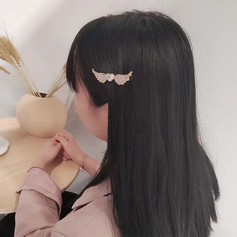 Elegant Angel Wings Hairpins for Women Hair Clips Hair Barrette Bling Rhinestone Korean Jewelry Pearl Hair Accessories for Girls
Elegant Angel Wings Hairpins for Women Hair Clips Hair Barrette Bling Rhinestone Korean Jewelry Pearl Hair Accessories for Girls