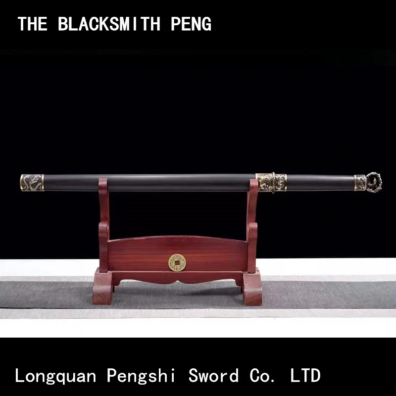Dragon and phoenix Ring-pommel sword Ebony patterned steel Brass antique fittings/Chinese tang sword/Martial arts movie swords
Dragon and phoenix Ring-pommel sword Ebony patterned steel Brass antique fittings/Chinese tang sword/Martial arts movie swords
