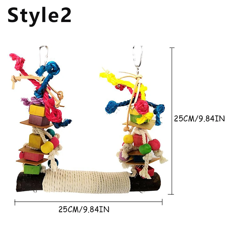 Pet птица жевательная игрушка для попугаев жердочка птицы стенд красочные
