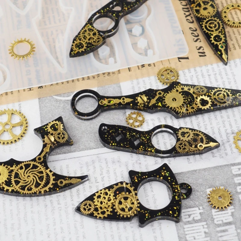 DIY Crafts Keychain Epoxy Resin Mold Handmade Small Knife Casting Silicone Mould X7YA
DIY Crafts Keychain Epoxy Resin Mold Handmade Small Knife Casting Silicone Mould X7YA