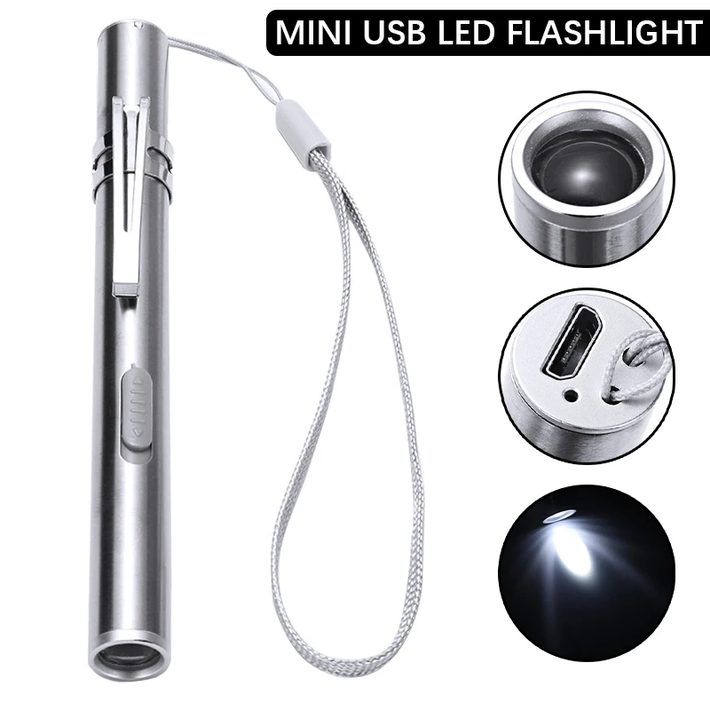 Суперъяркая Светодиодная лампа с USB-зарядкой, компаксветильник медицинский ручной фонарь, карманный фонарь, ручка для кемпинга, походов
Суперъяркая Светодиодная лампа с USB-зарядкой, компаксветильник медицинский ручной фонарь, карманный фонарь, ручка для кемпинга, походов