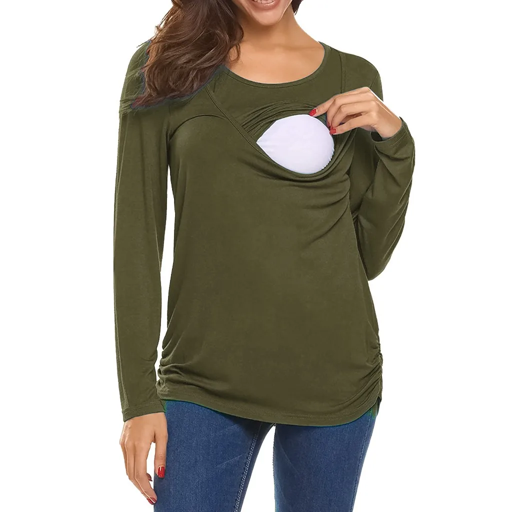 TELOTUNY Maternity Tshirt Women's Maternity Long Sleeve Comfy Nursing Tops T-Shirts For Breastfeeding ropa para mujer embarazada
TELOTUNY Maternity Tshirt Women's Maternity Long Sleeve Comfy Nursing Tops T-Shirts For Breastfeeding ropa para mujer embarazada