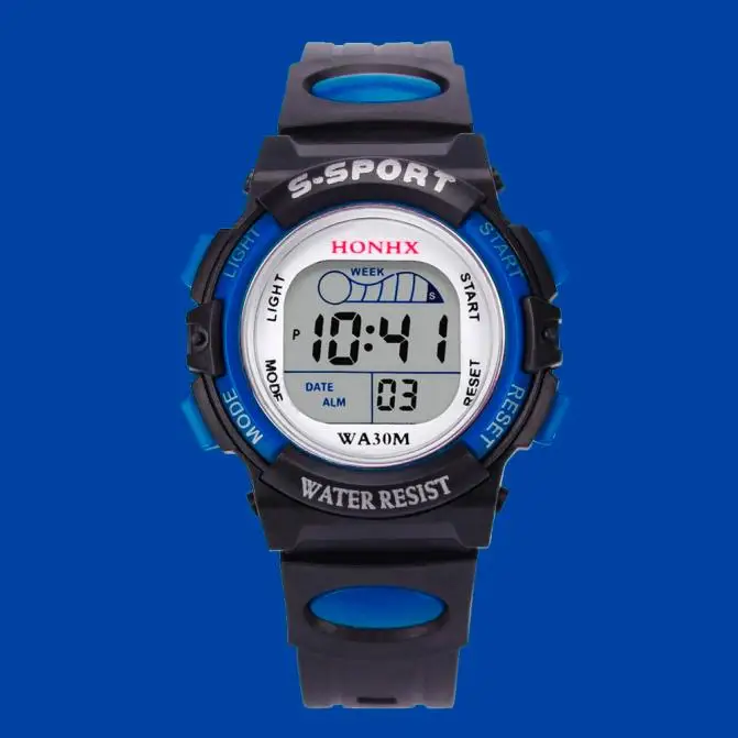 Waterproof Watch For Children Boy Led Digital Watch Alarm Date Sports Wrist Watch Blue Kids Boys Birthday Gift
Waterproof Watch For Children Boy Led Digital Watch Alarm Date Sports Wrist Watch Blue Kids Boys Birthday Gift