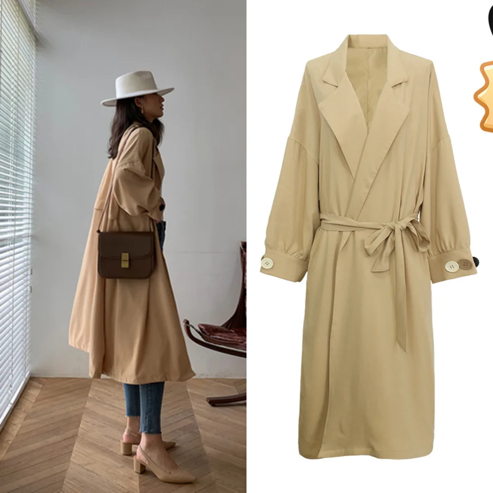 High Autumn New Fashion Trench Coat With Belt Classic Oversize Waterproof Raincoat Loose Outerwear High Quality
High Autumn New Fashion Trench Coat With Belt Classic Oversize Waterproof Raincoat Loose Outerwear High Quality