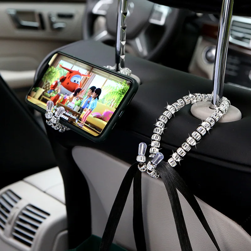 New creative free disassembly car hook Car multifunctional stainless steel diamond-studded car seat back hook
New creative free disassembly car hook Car multifunctional stainless steel diamond-studded car seat back hook