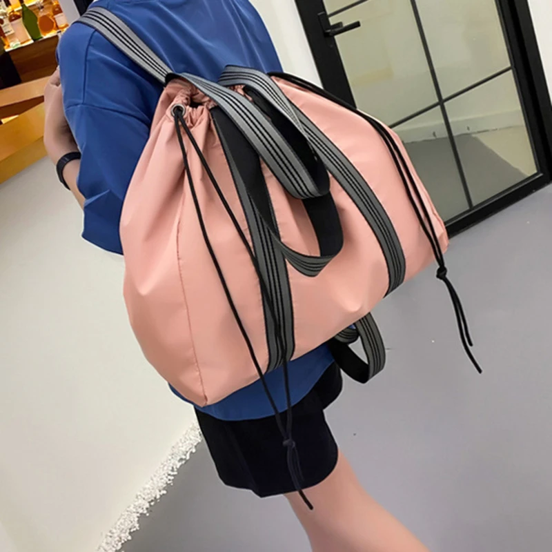 Fashion Travel Bag Drawstring Fitness Gym Bag Multifunctional Sports Back Pack Waterproof Shoulder Bag For Women
Fashion Travel Bag Drawstring Fitness Gym Bag Multifunctional Sports Back Pack Waterproof Shoulder Bag For Women