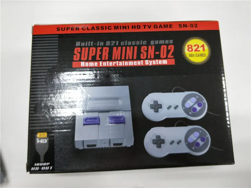 Mini HD TV Video Game Console Handheld Retro Family Game Console Built-In 821 Classic For SNES Games Dual Gamepad
Mini HD TV Video Game Console Handheld Retro Family Game Console Built-In 821 Classic For SNES Games Dual Gamepad