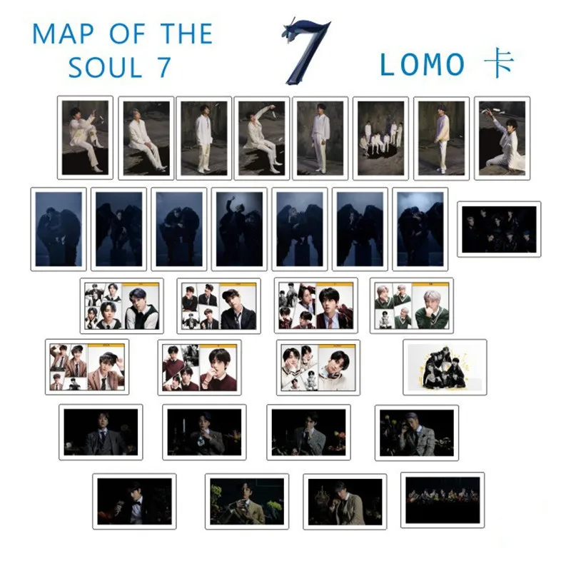 

32 Pcs Kpop Bangtan Boys Lomo Card New Ablum Map Of The Soul 7 SUGA JIN JUNGKOOK JIMIN JHOPE V RM Photo Cards a Set Toy Gift