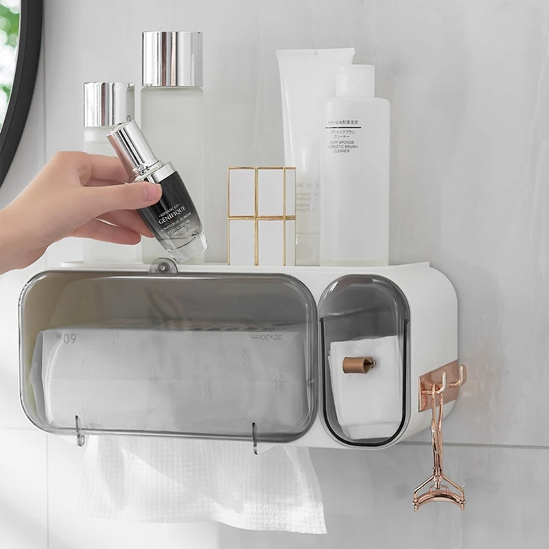 Bathroom Roll Toilet Paper Holder Plastic Tissue Box Dispenser Wall Mounted Storage Holder
Bathroom Roll Toilet Paper Holder Plastic Tissue Box Dispenser Wall Mounted Storage Holder