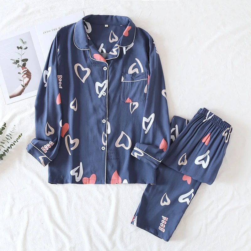 New style ladies spring and autumn pure cotton silk pajamas suit long-sleeved fresh floral artificial cotton home service women
New style ladies spring and autumn pure cotton silk pajamas suit long-sleeved fresh floral artificial cotton home service women