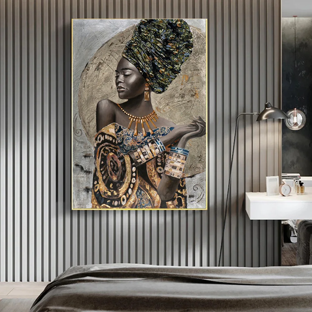 Modern Black Women Canvas Painting Abstract African Girl Graffiti Art Posters Print Wall Art Picture for Living Room Decoration 
Modern Black Women Canvas Painting Abstract African Girl Graffiti Art Posters Print Wall Art Picture for Living Room Decoration