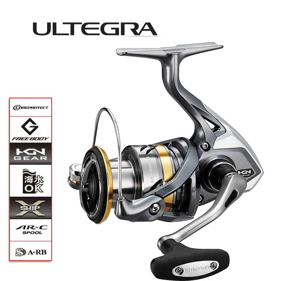 Рыболовная катушка SHIMANO ULTEGRA, спиннинговая катушка для морской и пресной воды C2000HGS/2500HGS/2500S 6,0/6,2: 1, водонепроницаемая система 
Рыболовная катушка SHIMANO ULTEGRA, спиннинговая катушка для морской и пресной воды C2000HGS/2500HGS/2500S 6,0/6,2: 1, водонепроницаемая система