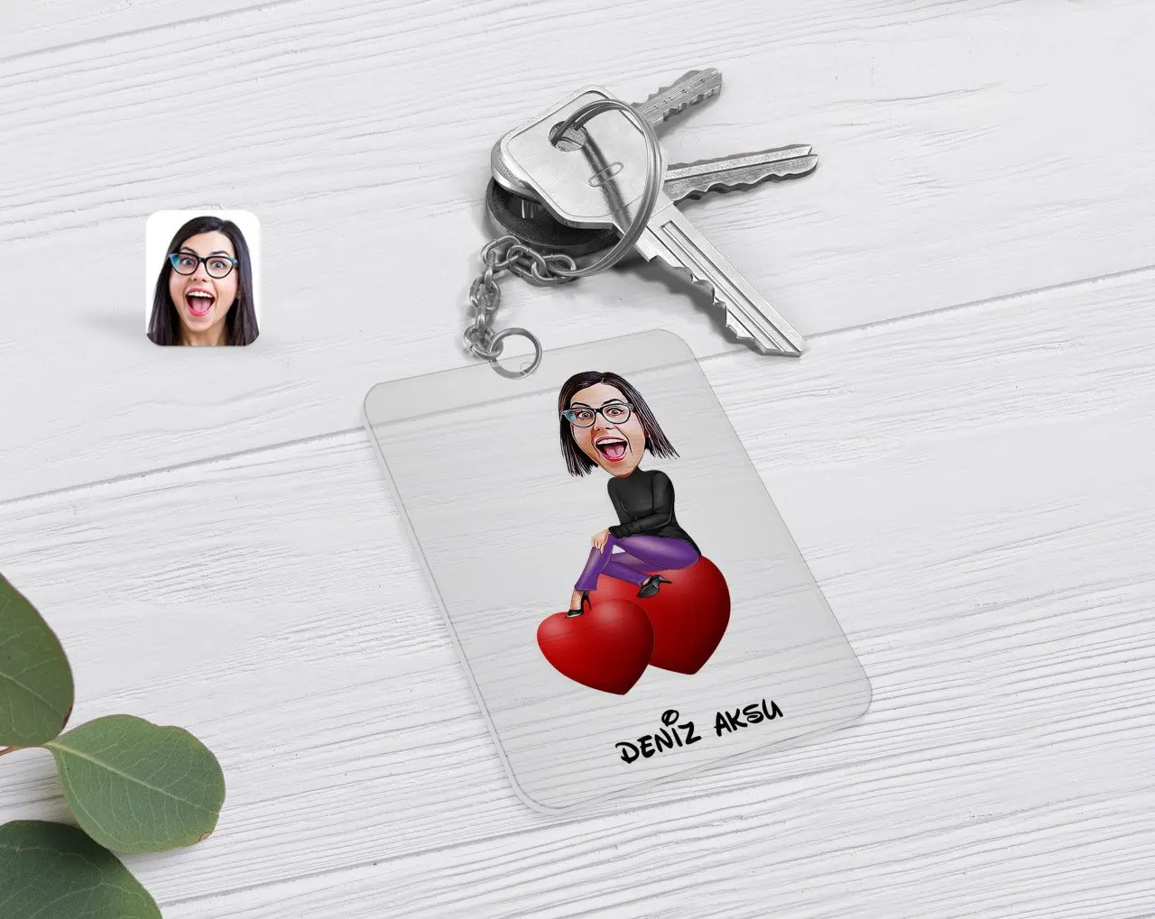 Personalized Women 'S Caricature Of Transparent Plexiglass Anahtarlık-2 
Personalized Women 'S Caricature Of Transparent Plexiglass Anahtarlık-2