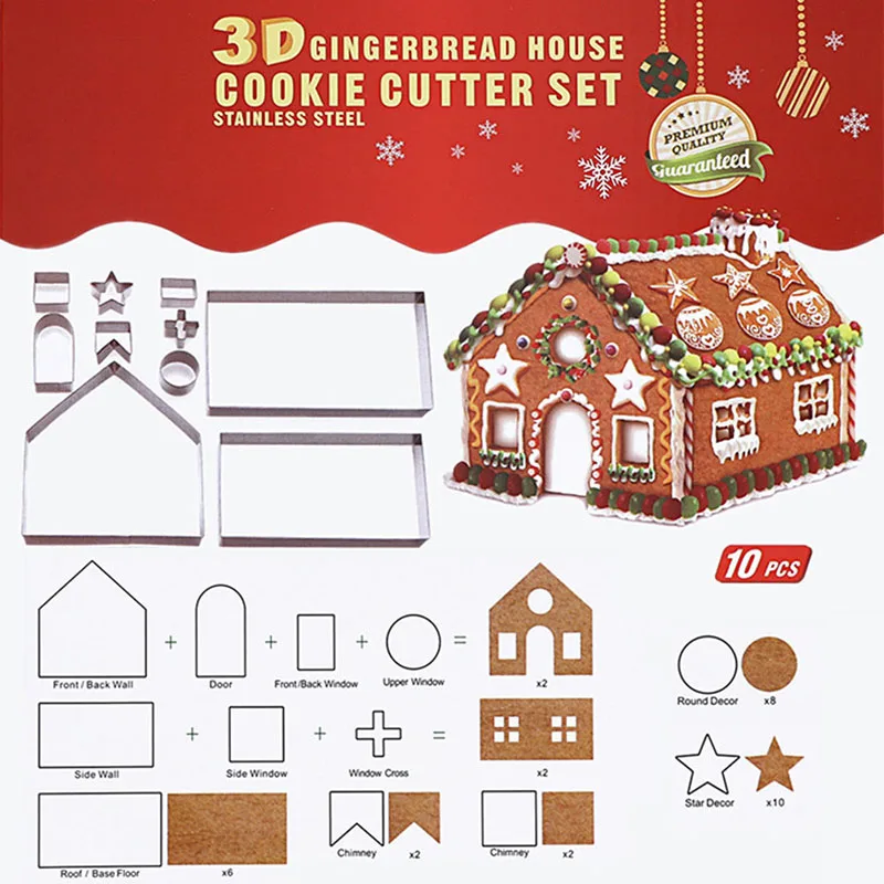 10PCS 3D Stainless Steel Scenery Christmas Cookie Cutter Set Cookie Biscuit Mold Gingerbread House Fondant Cutter Baking Tool
10PCS 3D Stainless Steel Scenery Christmas Cookie Cutter Set Cookie Biscuit Mold Gingerbread House Fondant Cutter Baking Tool