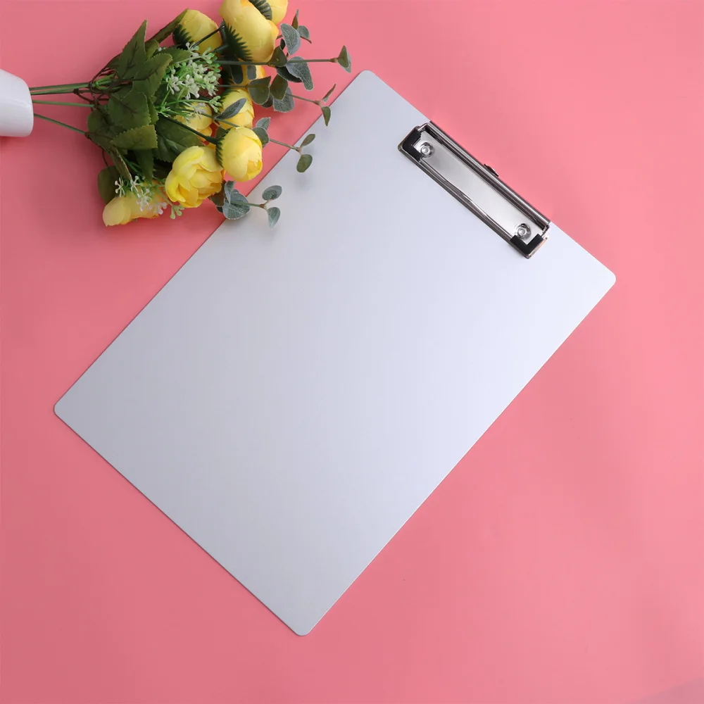 A4 Aluminum Clipboard Paper Holder Metal Clipboard File A4 Binder Holder for Office School Worker (Silver)
A4 Aluminum Clipboard Paper Holder Metal Clipboard File A4 Binder Holder for Office School Worker (Silver)