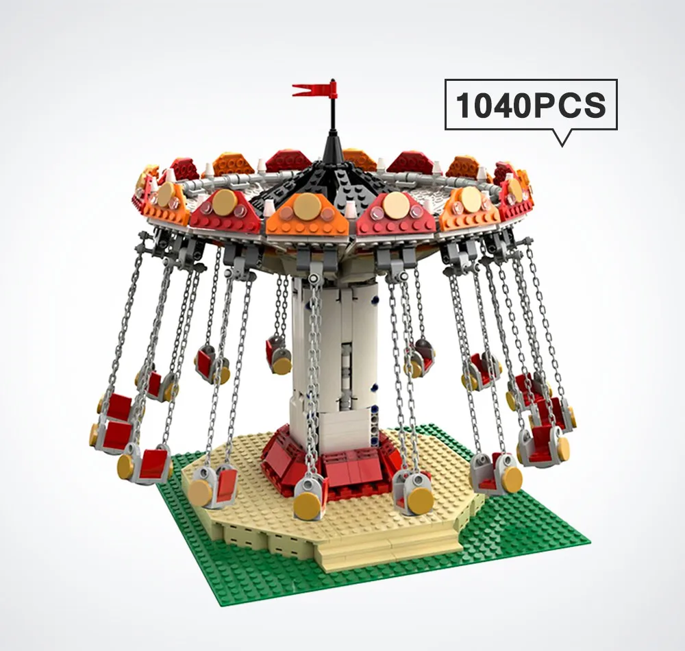 MOC merry-go-round Model Toys City Playground Building Blocks Flying Chair Amusement Park MOC Bricks Kids Educational Toys gift
MOC merry-go-round Model Toys City Playground Building Blocks Flying Chair Amusement Park MOC Bricks Kids Educational Toys gift