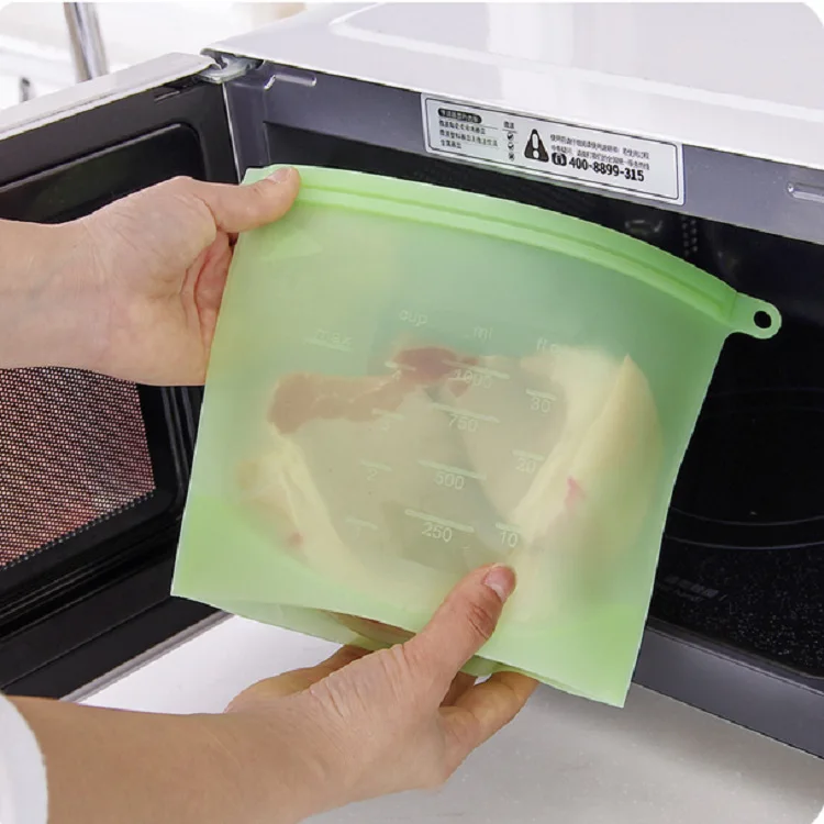Fresh-keeping bag Silicone Food Bag Vacuum silica gel food sub packaging self sealing bag soup frozen food storage
Fresh-keeping bag Silicone Food Bag Vacuum silica gel food sub packaging self sealing bag soup frozen food storage
