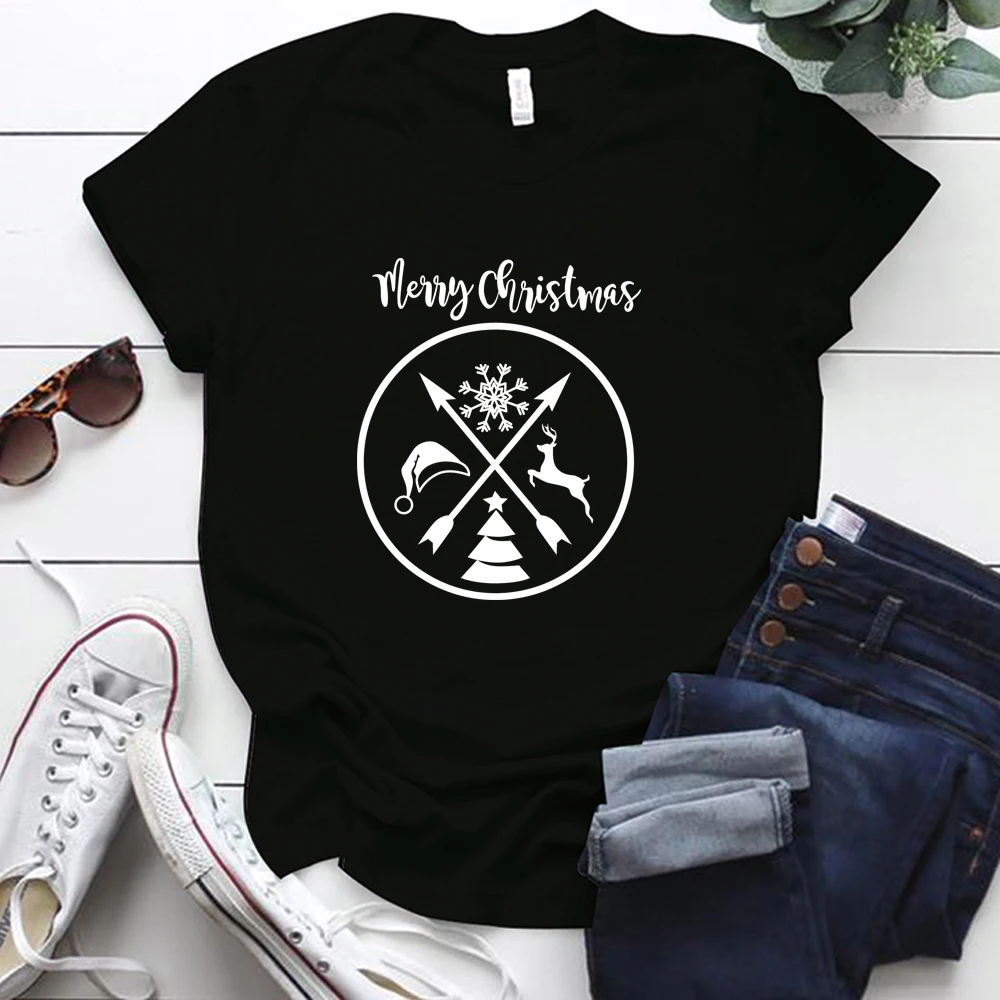 Merry Christmas Icon Print Harajuku Shirts for Women Holiday Loose T Shirt Femme Plus Size S-5xl Woman Tshirts T-shirty Damskie
Merry Christmas Icon Print Harajuku Shirts for Women Holiday Loose T Shirt Femme Plus Size S-5xl Woman Tshirts T-shirty Damskie