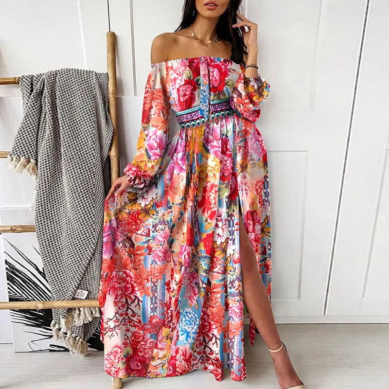 2020 New Elegant Lantern Sleeve Women Dress O Neck Party Dress Vintage Casual Floral Print Boho Autumn Long Dress Vestido S-3XL
2020 New Elegant Lantern Sleeve Women Dress O Neck Party Dress Vintage Casual Floral Print Boho Autumn Long Dress Vestido S-3XL