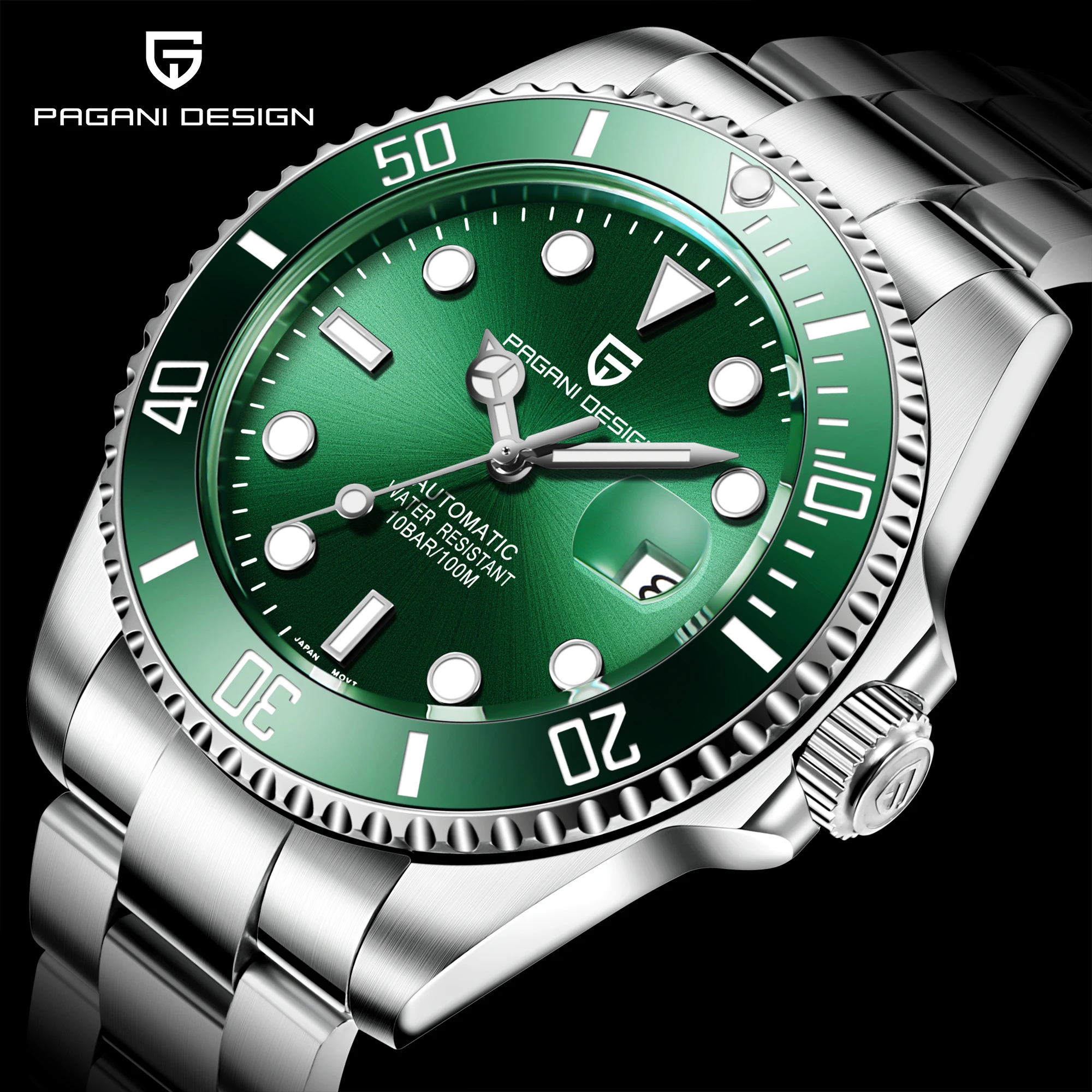 40mm PAGANI DESIGN Men's Mechanical Watch Sapphire Stainless Steel Case Waterproof Business Watch Men Relogio Masculino
40mm PAGANI DESIGN Men's Mechanical Watch Sapphire Stainless Steel Case Waterproof Business Watch Men Relogio Masculino