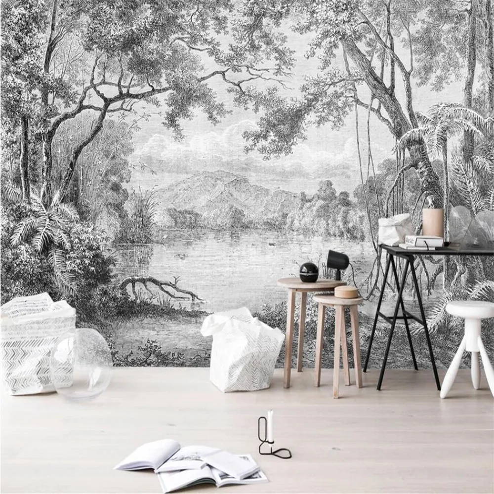 Milofi custom 3D wallpaper mural European retro hand-painted lines rainforest jungle mural background wall decoration wallpaper
Milofi custom 3D wallpaper mural European retro hand-painted lines rainforest jungle mural background wall decoration wallpaper