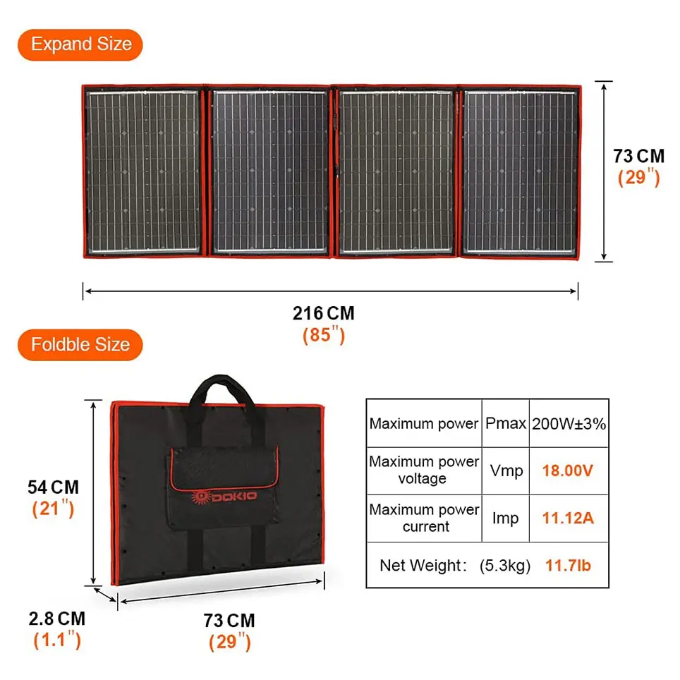 220W 18V foldable solar panel kit single crystal solar cell with controller 2 USB outputs rechargeable12Vbattery / power station
220W 18V foldable solar panel kit single crystal solar cell with controller 2 USB outputs rechargeable12Vbattery / power station