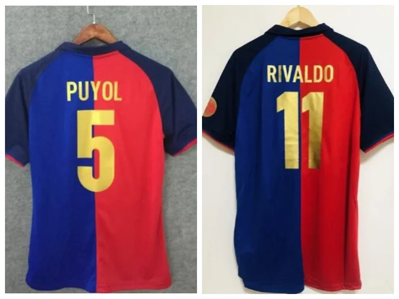 Camiseta clsica de edicin de aniversario, n. 5 PUYOL/n. 11 RIVALDO/n. 6 XAVI/nombre personalizado, 100th
Camiseta clsica de edicin de aniversario, n. 5 PUYOL/n. 11 RIVALDO/n. 6 XAVI/nombre personalizado, 100th