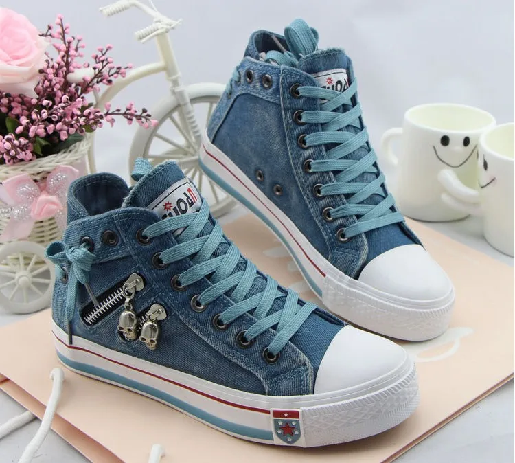 2021 New Women Fashion Sneakers Denim Canvas Shoes Spring/Autumn Casual Shoes Trainers Walking Skateboard Lace-up Shoes Femmes
2021 New Women Fashion Sneakers Denim Canvas Shoes Spring/Autumn Casual Shoes Trainers Walking Skateboard Lace-up Shoes Femmes