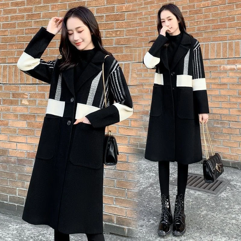 Woolen coat women's middle long 2021 spring and winter new Korean loose thin fashion coat thick cardigan
Woolen coat women's middle long 2021 spring and winter new Korean loose thin fashion coat thick cardigan