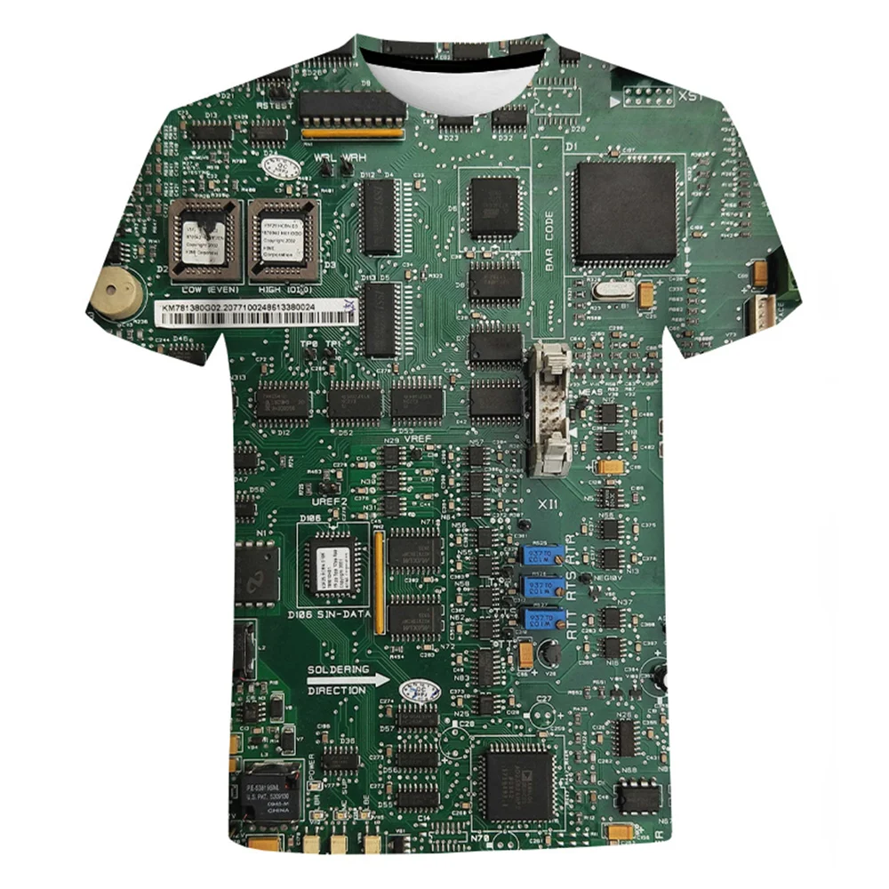New Electronic Chip 3D T-shirt Computer CPU Printed Fashion Casual Short Sleeve Men Women Harajuku Streetwear Oversized T Shirt
New Electronic Chip 3D T-shirt Computer CPU Printed Fashion Casual Short Sleeve Men Women Harajuku Streetwear Oversized T Shirt